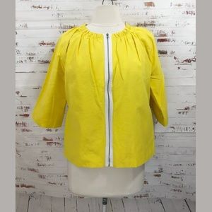 Joseph A. Windbreaker Jacket 12 Yellow 3/4 Sleeve